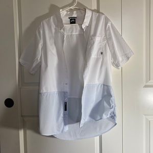 Nike SB skate blue & white casual button up